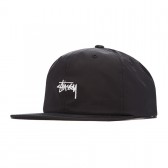 STUSSY-Stock Poly Cotton Cap - Black