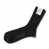 AURALEE-COTTON CASHMERE LOW GAUGE SOX - Black