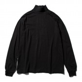 AURALEE-SEAMLESS HI NECK L:S TEE - Black