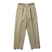 AURALEE-WASHED FINX CHINO TAPERED PANTS - Light Khaki