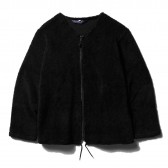 Needles Sports Wear - Zipped Crew Cardigan - Pe:C Curl - Black