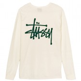 STUSSY-Basic Stussy Pig. Dyed LS Tee - Natural