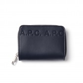 A.P.C.-Emmanuel ロゴコンパクトウォレット - Dark Navy