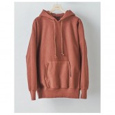 AURALEE-SUPER MILLED SWEAT P:O PARKA - Red Brown