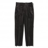 AURALEE-WASHED CORDUROY TAPERED SLACKS - Black Brown