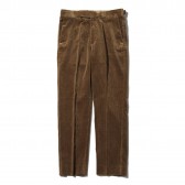 AURALEE-WASHED CORDUROY TAPERED SLACKS - Brown