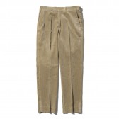 AURALEE-WASHED CORDUROY TAPERED SLACKS - Light Khaki
