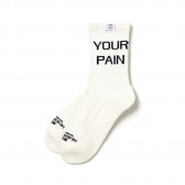 BEDWIN-2pcs PACK JACQUARD SOCKS 「LARRY」 - Ivory × Gray