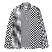BEDWIN-L:S BD ORG CHECKER BROAD SHIRT 「SHAW」 - Black
