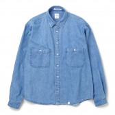 BEDWIN-L:S DENIM SHIRT JACKET 「MARSHALL」 - Faded