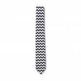 BEDWIN-SILK TIE 「DENNIS」 - Black × White