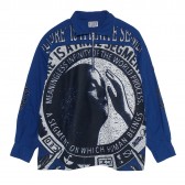 C.E : CAV EMPT-HALF ZIP BIG SHIRT - Blue