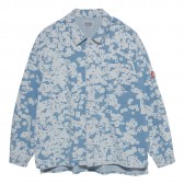 C.E : CAV EMPT-NOISE WASHED DENIM SHIRT JACKET - Indigo