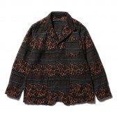 ENGINEERED GARMENTS-Loiter Jacket - Ethnic Floral Jacquard - Black : Rust