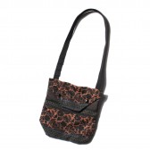 ENGINEERED GARMENTS-Shoulder Pouch - Ethnic Floral Jacquard - Black : Rust