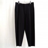 URU-COTTON 1 TUCK SLACKS - D.Navy