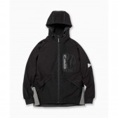 and wander-light fleece hoodie reflect - Black