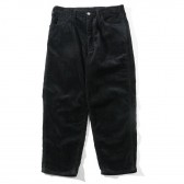 Living Concept-5POCKET WIDE CORDUROY PANTS - Navy