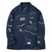 ALOHA LONG SHIRT - Navy