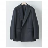 AURALEE-LIGHT MELTON DOUBLE-BREASTED JACKET - Navy