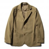 AURALEE-WOOL CASHMERE FLANNEL JACKET - Mix Brown