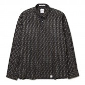 BEDWIN-L:S BD PAISLEY BROAD SHIRT 「SHAW」 - Black