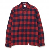 BEDWIN-L:S BUFFALO CHECK FLANNEL SHIRT 「RICK」 - Red