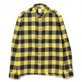 BEDWIN-L:S BUFFALO CHECK FLANNEL SHIRT 「RICK」 - Yellow