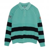 C.E : CAV EMPT-STRIPE COLLARED SWEAT - Green