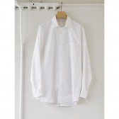 COMOLI-Wフロント コモリシャツ - White