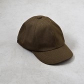 COMOLI-ウールサージ キャップ - Brown