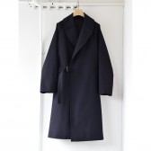 COMOLI-ウールサージ タイロッケンコート - Navy