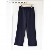 COMOLI-ナイロンコットン裏毛 ナロートラックパンツ - Navy