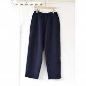 COMOLI-ナイロンコットン裏毛 ワイドトラックパンツ - Navy