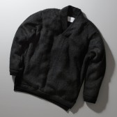 CURLY-TRIM SHAGGY SWEATER