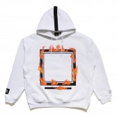 ELVIRA-BURNING FRAME HOODY - White