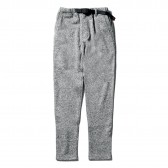 GRAMICCI-BONDING KNIT FLEECE SLIM PANTS - Grey × Navy