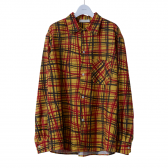 NEON SIGN-FLANNEL SHIRT UNIVERSAL CHECK - Cream Yellow