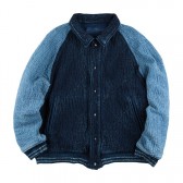 SASHIKO OLD SCHOOL VARSITY JACKET - Blue
