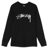 STUSSY-Smooth Stock Ls Tee - Black