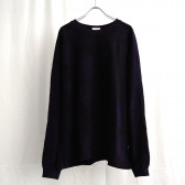 URU-COTTON SEED STITCH L:S TEE - D.Navy