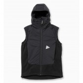 and wander-top fleece vest - Black