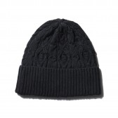 BATONER-CABEL KNIT CAP (メンズ) - Black
