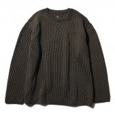 BATONER-RIB CREW NECK (メンズ) - Khaki