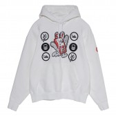 C.E : CAV EMPT-HAND MOBILE HEAVY HOODY - White