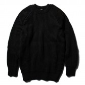 COMOLI-BLACK SHEEP別注 ガンパッチニット - Black