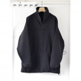 COMOLI-ウールジャージ プルオーバー - Charcoal