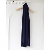 COMOLI-シルクウール マフラー - Navy