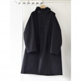 COMOLI-フーデッドコート - Black