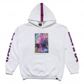 ELVIRA-GLITCH ROSE HOODY - White